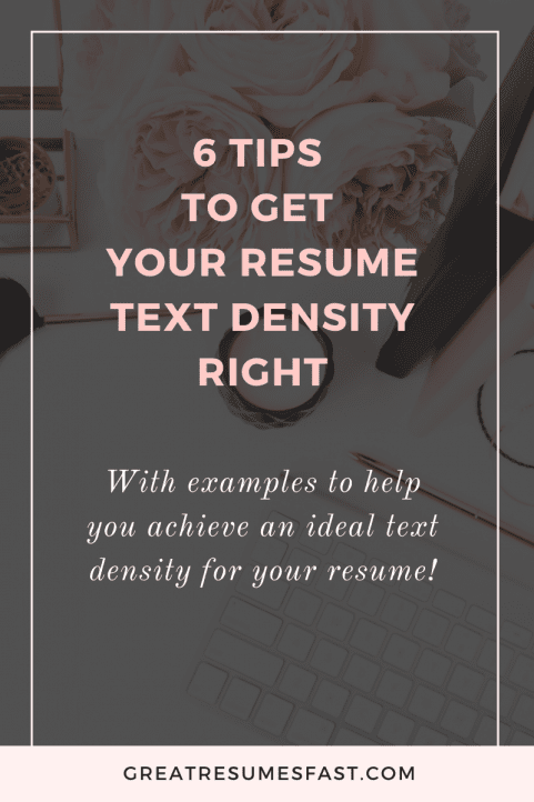 resume text density