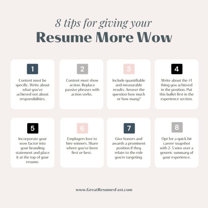 Giving your resume more wow