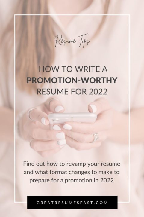 How to write a promotion worthy resume