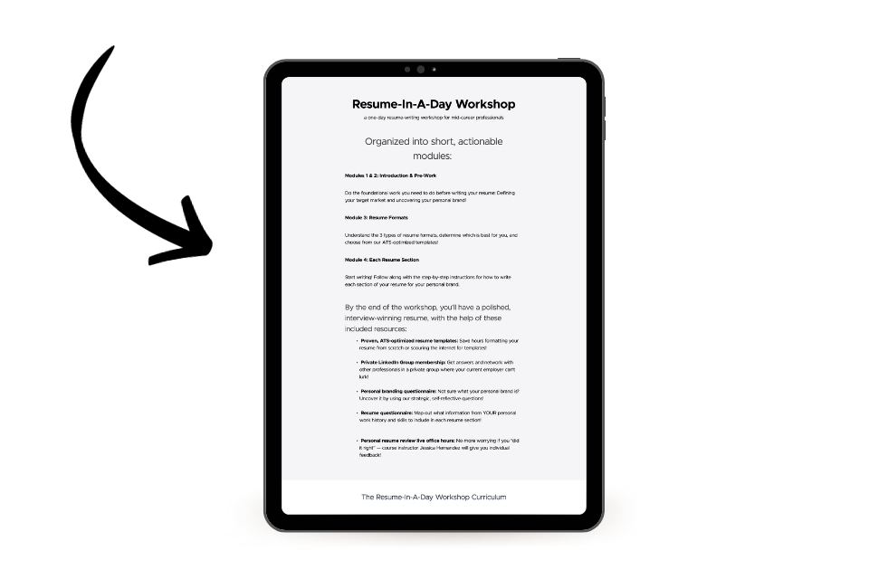 Plus Resume-in-a-Day Workshop