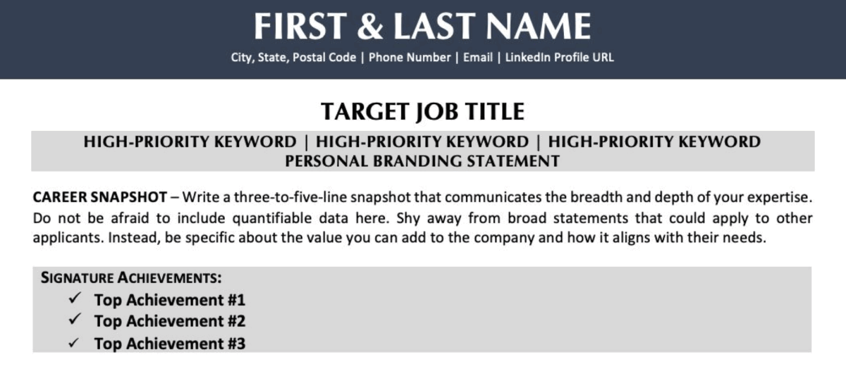 Free executive resume template that shows what hiring managers want to see on a resume in 2026