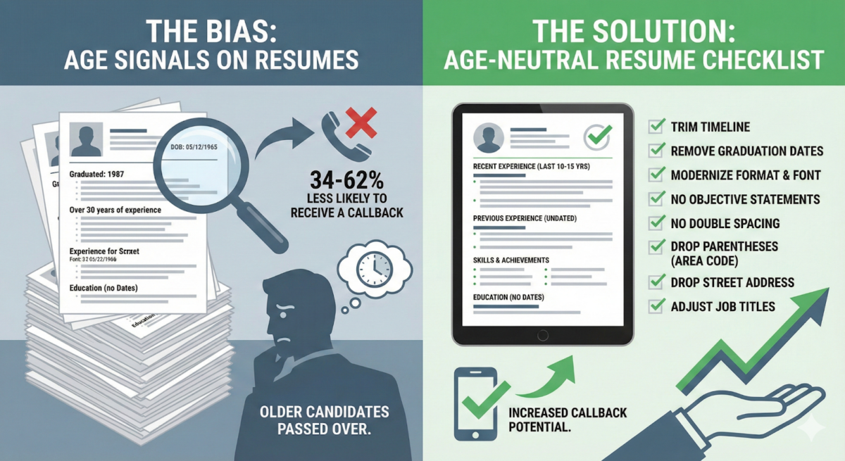 How to stop getting rejected for being overqualified: Age signals on resume