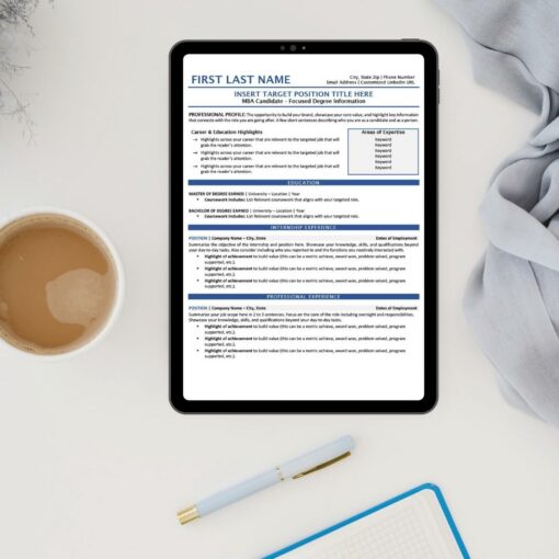 The Hardworking New Grad Resume Template